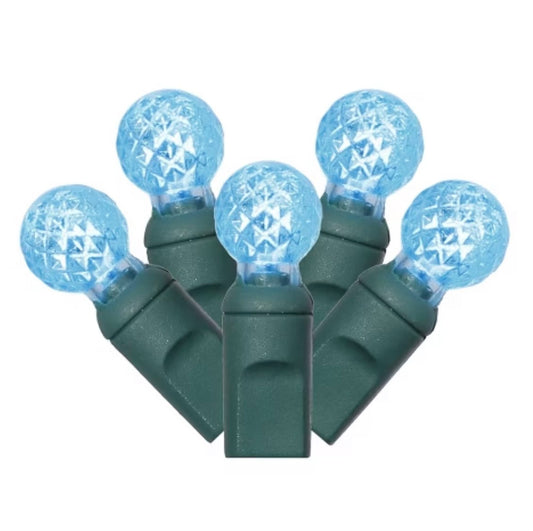 TEAL G12 LED 70 BULB STRANDS - 4" SPACING