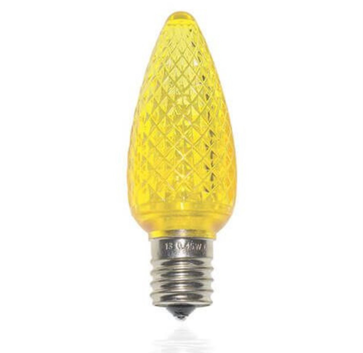 YELLOW - C9 LED BULBS - BAG OF 25- FACETED