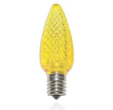 Yellow C9 LED Christmas Bulbs – Faceted, Bag of 25