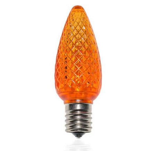 ORANGE - C9 LED BULBS - BAG OF 25- FACETED