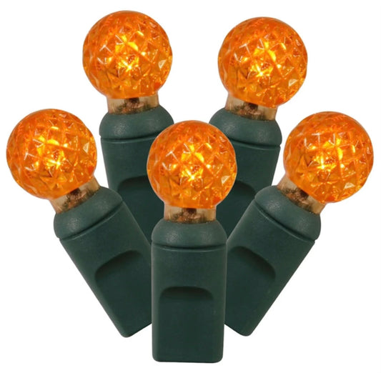 ORANGE G12 LED 70 BULB STRANDS - 4" SPACING