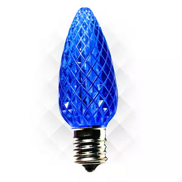 Blue C9 LED Christmas Bulbs – Faceted, Bag of 25